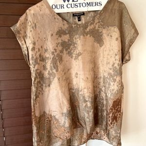 Eileen Fisher silk short sleeved top